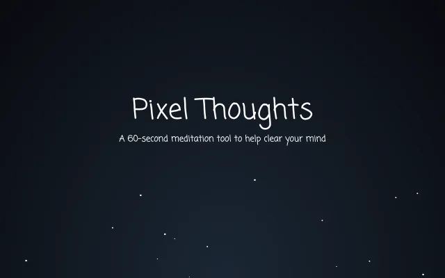 Screenshot of the Pixel Thoughts website