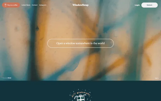 Screenshot of the WindowSwap website